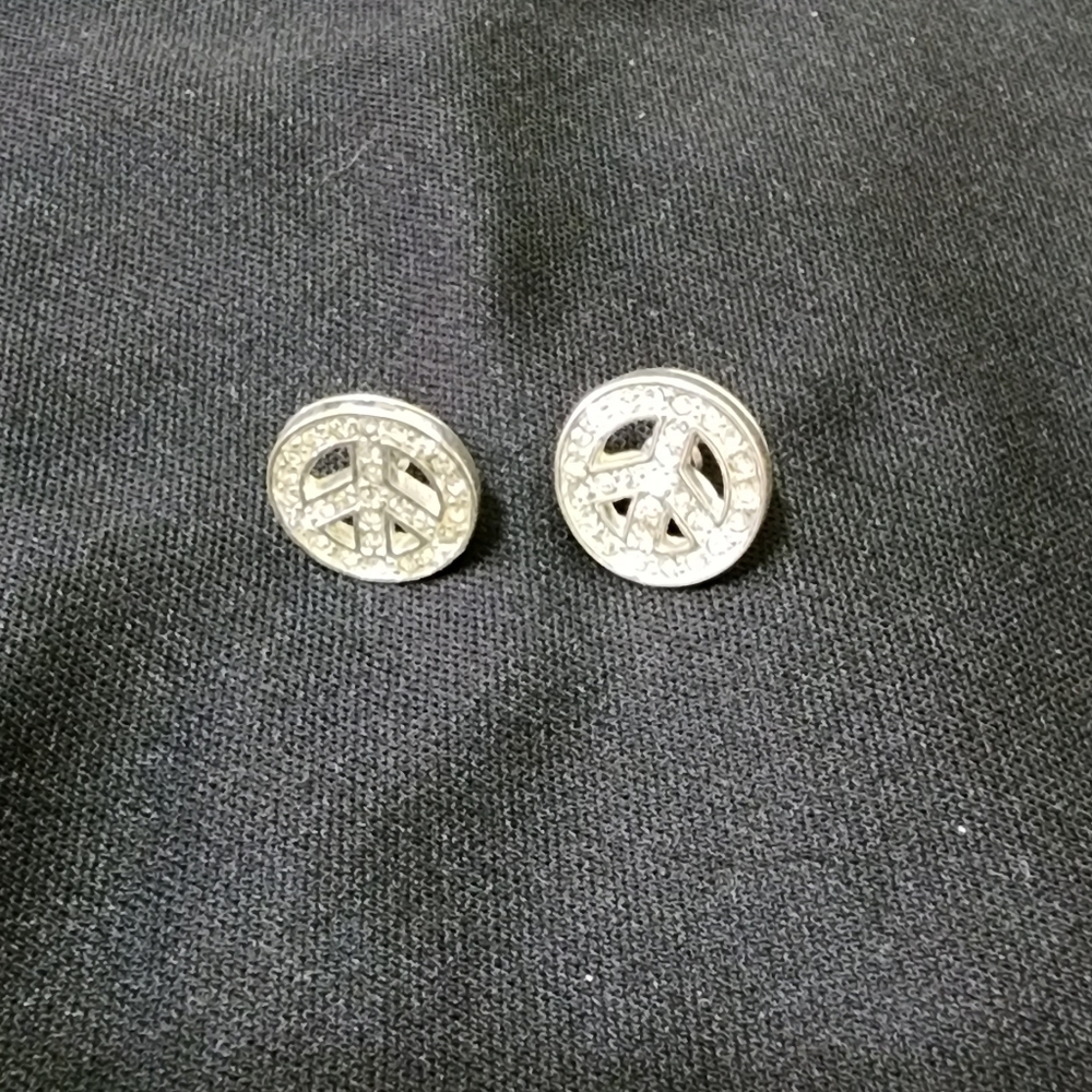 Sparkling peace earrings